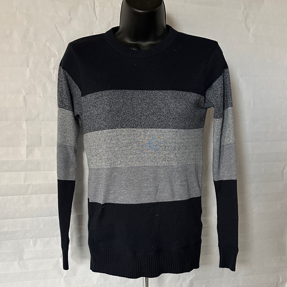 Street Rules Men’s Long Sleeve Black & Gray Sweater Size 14/16